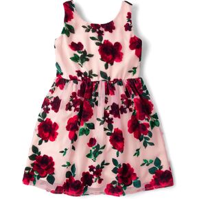 The Children's Place Girls' Sleeveless Dressy Dresses, Rose Dust Floral, 5