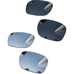 2 Pairs Ploarized Replacement Lenses for Oakley Hijinx OO9021 Sunglasses - Black + Silver Titanium