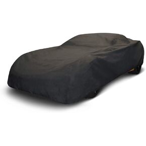 Budge Indoor Stretch Corvette Car Cover, Luxury Indoor Protection, Soft Inner Lining, Breathable, Dustproof, Car Cover fits 1997 to Present Chevrolet Corvettes, Black