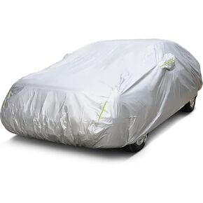 Car Cover Waterproof All Weather, UV Protection Windproof Outdoor FullCar Cover,Full Exterior Covers for Sedan SUV Hatchback Coupe for Automobiles (Fit Sedan Length 163 * 66 * 57 inch)