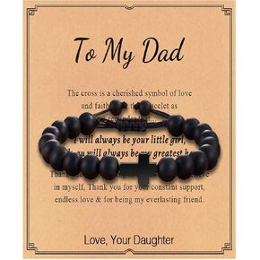72ore Cross Bracelet for Men Black Obsidian Bracelet Tiger Eye Bracelet Christian Bracelet Faith Bracelet Jewelry Gifts for Dad,Son,Brother