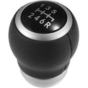 ACROPIX Black Faux Leather 6 Speed Manual Gear Shift Knob Stick Shifter Lever Head Ball Fit for Subaru Impreza WRX STI 2009-2021 - Pack of 1