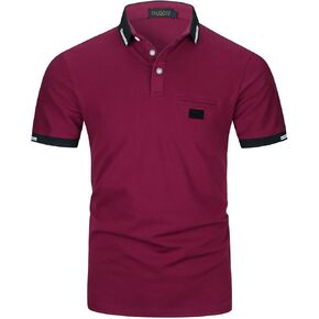 Men's Polo Shirts Short Sleeve Regular-Fit Short Sleeve Polo Shirts with Collar Casual Mens Golf Polo Shirt T Shirts