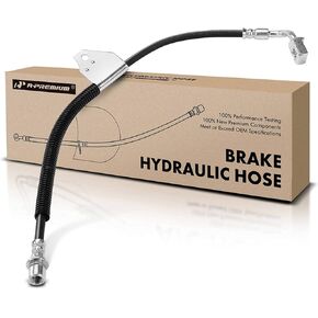 A-Premium Front Driver Brake Hydraulic Hose Compatible with Select Chevy and GMC Models - Astro, Safari, 2003-2005, AWD Only - Replace# 15101929