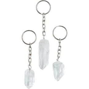 | Quartz Point | Keychain | 1pc | Crystals and Healing Stone Keyring, Reiki, Chakra, Spiritual Gifts for Women