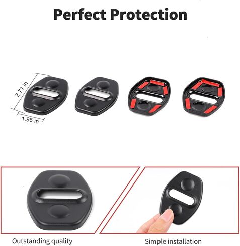 غطاء حماية لقفل الباب من JWWY يناسب Ford Bronco 2Door، لـ F150، Bronco Sport الملحقات الخارجية 2021 2022 2023 2024 ABS أسود 4 قطع in Kuwait