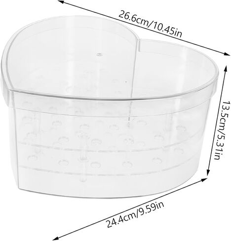 PRETYZOOM Heart Shaped Box Floral Arrangements Delicate Wedding Centerpiece Transparent Display Case Flowers Valentine Decorative Storage Box in Kuwait