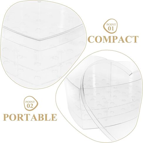 PRETYZOOM Heart Shaped Box Floral Arrangements Delicate Wedding Centerpiece Transparent Display Case Flowers Valentine Decorative Storage Box in Kuwait