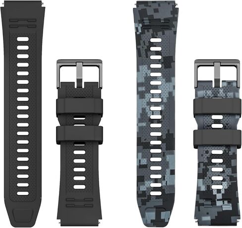 Smart Watch Band 22mm 2 Pack, for AMAZTIM Smart Watch Bands Replacement M2/T2, Compatible with KOSPET Tank M2/T2, TPU Sports Straps Bands, Adjustable Wristband, Men Black Smartwatch Band in Kuwait