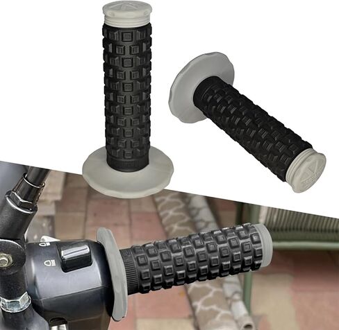 مقابض للدراجة النارية، مقابض يد مطاطية للدراجات النارية مقاس 7/8 بوصة، مقابض يد للدراجة النارية، ملحقات عالمية للسيارات، مقابض للوسادة تناسب معظم الدراجات النارية، والدراجات الترابية، والمركبات ATV (رمادي) in Kuwait