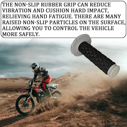 مقابض للدراجة النارية، مقابض يد مطاطية للدراجات النارية مقاس 7/8 بوصة، مقابض يد للدراجة النارية، ملحقات عالمية للسيارات، مقابض للوسادة تناسب معظم الدراجات النارية، والدراجات الترابية، والمركبات ATV (رمادي) in Kuwait