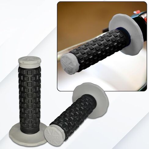 مقابض للدراجة النارية، مقابض يد مطاطية للدراجات النارية مقاس 7/8 بوصة، مقابض يد للدراجة النارية، ملحقات عالمية للسيارات، مقابض للوسادة تناسب معظم الدراجات النارية، والدراجات الترابية، والمركبات ATV (رمادي) in Kuwait