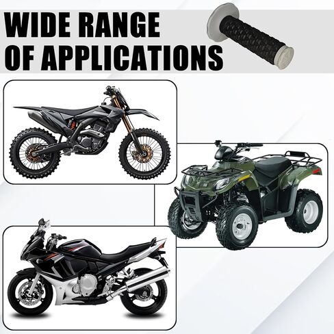 مقابض للدراجة النارية، مقابض يد مطاطية للدراجات النارية مقاس 7/8 بوصة، مقابض يد للدراجة النارية، ملحقات عالمية للسيارات، مقابض للوسادة تناسب معظم الدراجات النارية، والدراجات الترابية، والمركبات ATV (رمادي) in Kuwait