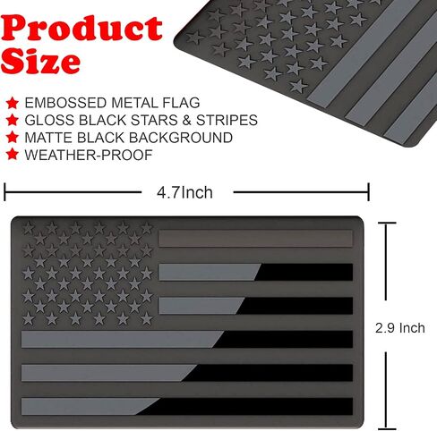 US American Metal Flag Decal Sticker - Emblem Made from Aluminum Alloy - Perfect for Any Vehicle, Truck, Car, Motorcycle, RV, Scooter, or SUV 3.14" x 2" 2 Pack in Saudi Arabia