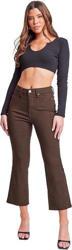 YMI Women's YMI Jeans Hyperstretch Cropped Mini Boot in Saudi Arabia