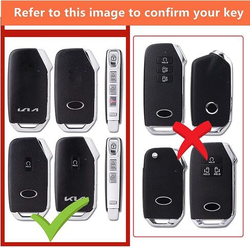 Tukellen لغطاء Kia Key Fob الجلدي، مع سلسلة مفاتيح متوافقة مع Cerato Ceed Forte NIRO Sorento Seltos Sportage Soul Telluride، مفتاح تحكم عن بعد - أحمر in Kuwait