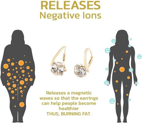 Lymphvity Earrings for Women Lymphatic Germanium Earrings Lymphatic Drainage Earrings Histone Lymphvity Acupuncture Therapy Earrings Lymph Cubic Zirconia Hoop Earrings Jewelry for Women in Saudi Arabia