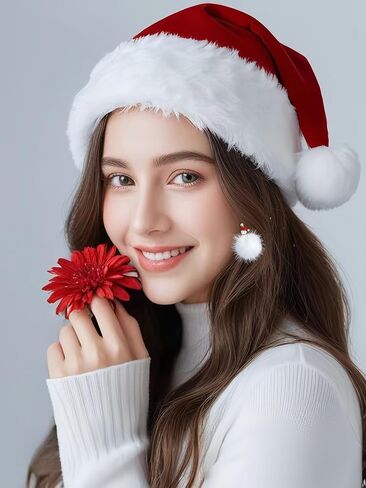 Christmas Red White Green Earrings Gift Holiday Earrings for Women in Saudi Arabia