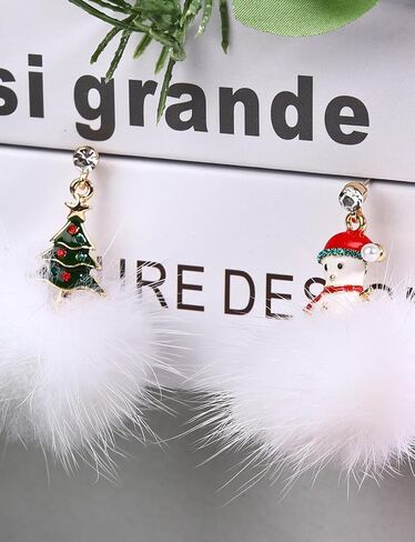 Christmas Red White Green Earrings Gift Holiday Earrings for Women in Saudi Arabia