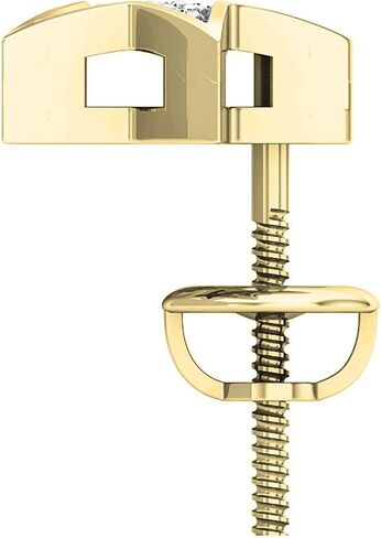 Dazzlingrock Collection 0.07 Cttw Round White Diamond Star Stud Earrings for Women in 14K Solid Gold in Saudi Arabia