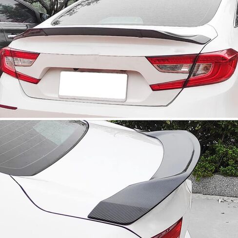 Trunk Spoiler Wing Compatible with 2018-2022 Honda Accord 10th Sedan Spoiler, Carbon Fiber Printing, R Style in Saudi Arabia