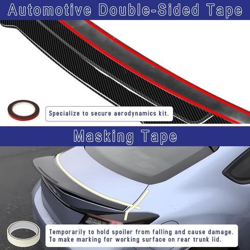 Trunk Spoiler Wing Compatible with 2018-2022 Honda Accord 10th Sedan Spoiler, Carbon Fiber Printing, R Style in Saudi Arabia