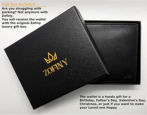 Nappa Leather Bifold Wallet with Coin Pocket for Men - 2 Spacious Cash Compartments, 11 Card Slots with RFID protection, Driving Licence Window, High-end Finish in Saudi Arabia