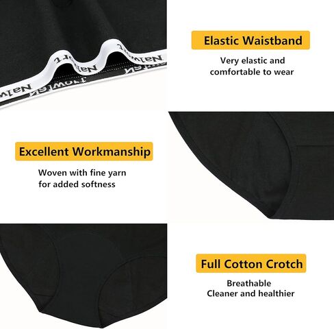 Nalwort Teen Girls Period Underwear Menstrual Period Panties Leak-Proof Organic Cotton Protective Briefs Pack of 6 in Kuwait