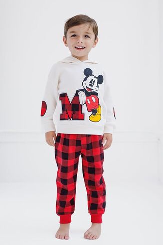 Disney Mickey Mouse Fleece Pullover Hoodie and Pants Outfit Set Infant to Big Kid in Kuwait
