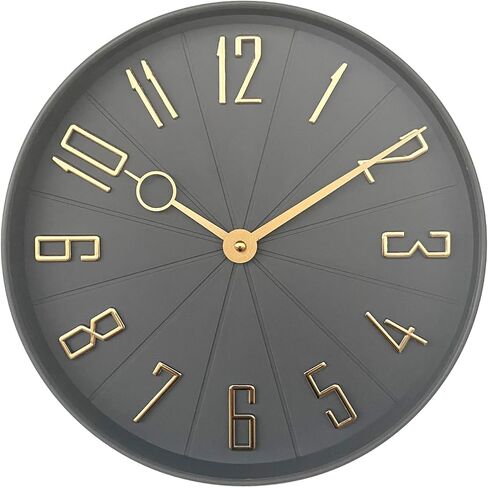 Westclox 12" Modern Dial with Raised Numbers Wall Clock for Living Room, Home Office and Bedroom (Black) in Saudi Arabia