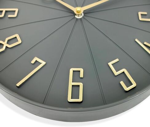 Westclox 12" Modern Dial with Raised Numbers Wall Clock for Living Room, Home Office and Bedroom (Black) in Saudi Arabia