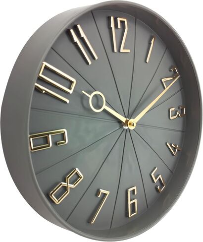 Westclox 12" Modern Dial with Raised Numbers Wall Clock for Living Room, Home Office and Bedroom (Black) in Saudi Arabia