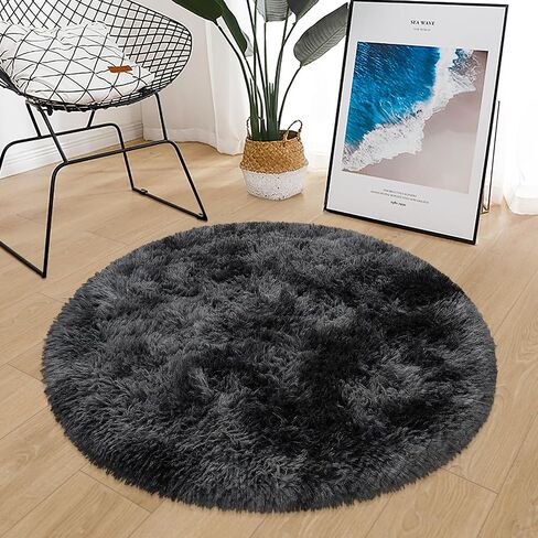 White Small Round Rug Fuzzy Circle Rug Shaggy Nursery Rugs Comfy Circle Reading Rug White Faux Fur Rug Circular Fluffy Rug Plush Circle Carpet Play Mats for Kids Girls Room Princess Castle 2x2ft in Saudi Arabia