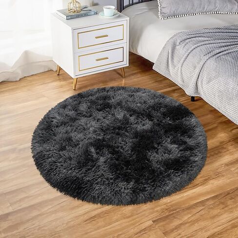 White Small Round Rug Fuzzy Circle Rug Shaggy Nursery Rugs Comfy Circle Reading Rug White Faux Fur Rug Circular Fluffy Rug Plush Circle Carpet Play Mats for Kids Girls Room Princess Castle 2x2ft in Saudi Arabia