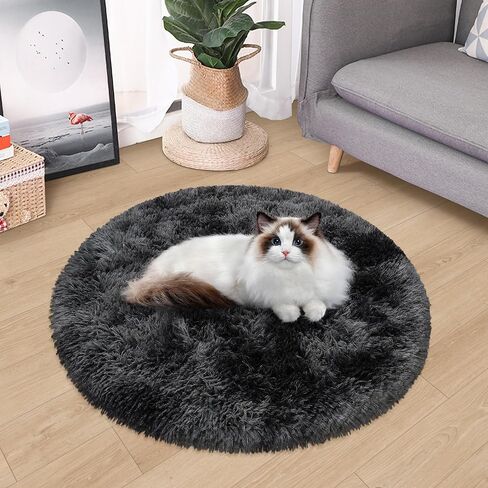 White Small Round Rug Fuzzy Circle Rug Shaggy Nursery Rugs Comfy Circle Reading Rug White Faux Fur Rug Circular Fluffy Rug Plush Circle Carpet Play Mats for Kids Girls Room Princess Castle 2x2ft in Saudi Arabia