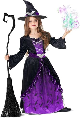 Morph Witch Costume For Girls Toddler, Halloween Costume For Girls, Witch Costume Kids Halloween, Witch Costume Kids Girls in Saudi Arabia