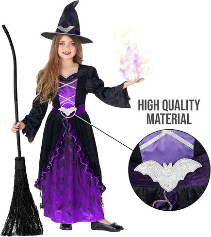 Morph Witch Costume For Girls Toddler, Halloween Costume For Girls, Witch Costume Kids Halloween, Witch Costume Kids Girls in Saudi Arabia