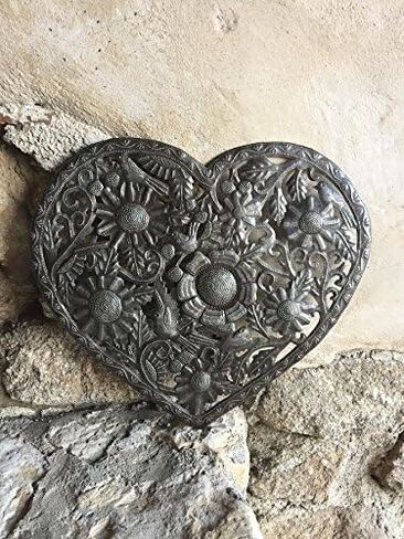 it's cactus - metal art haiti Peace Sign, Haitian Love and Friendship Heart, Inspirational Family Wall Decor, Garden Plaques, 12 Inche in Kuwait