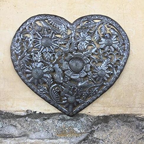 it's cactus - metal art haiti Peace Sign, Haitian Love and Friendship Heart, Inspirational Family Wall Decor, Garden Plaques, 12 Inche in Kuwait