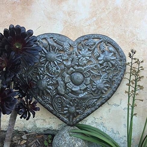 it's cactus - metal art haiti Peace Sign, Haitian Love and Friendship Heart, Inspirational Family Wall Decor, Garden Plaques, 12 Inche in Kuwait