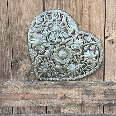 it's cactus - metal art haiti Peace Sign, Haitian Love and Friendship Heart, Inspirational Family Wall Decor, Garden Plaques, 12 Inche in Kuwait