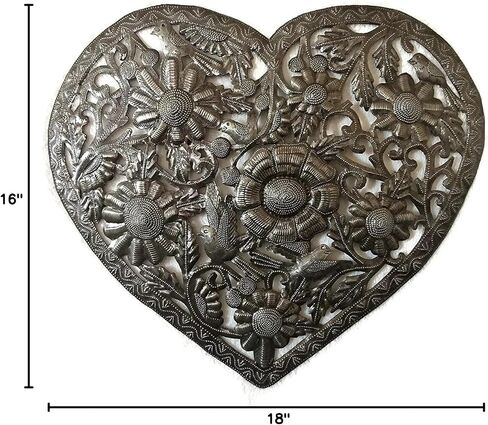 it's cactus - metal art haiti Peace Sign, Haitian Love and Friendship Heart, Inspirational Family Wall Decor, Garden Plaques, 12 Inche in Kuwait