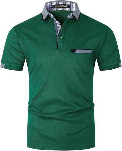 Men's Polo Shirts Short Sleeve Regular-Fit Short Sleeve Polo Shirts with Collar Casual Mens Golf Polo Shirt T Shirts in Saudi Arabia