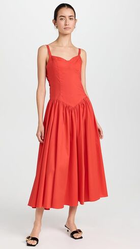 Caroline Constas Women's Orella Scoop Back Midi Dress in Saudi Arabia