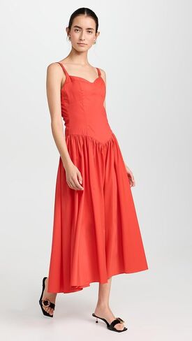 Caroline Constas Women's Orella Scoop Back Midi Dress in Saudi Arabia