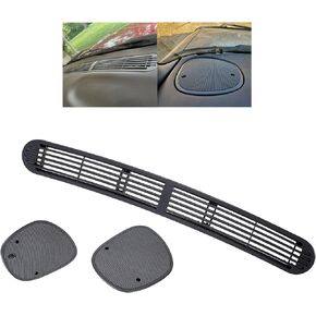 ECOTRIC Dash Defrost Vent Cover& Speaker Grill Set Compatible with 1998-2005 Chevy Chevrolet S10 GMC Jimmy Sonoma Oldsmobile Bravada Blazer (2 Packages)