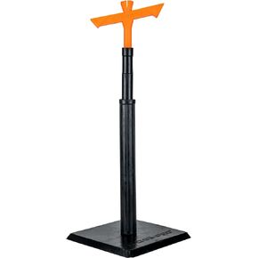 CHAMPRO Attack Angle Batting Tee, Adjustable Height and Durable Rubber Construction, (27 to 42 inches), Black, orange