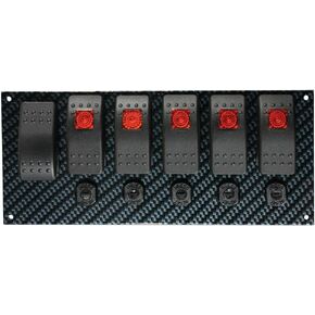 Moroso 74193 Gray/Black Fiber Design Switch Panel
