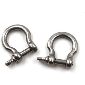 Flomore D Ring Shackle Boat Anchor Shackle 304 Stainless Steel Chain Shackle Screw Pin Bow Shackle