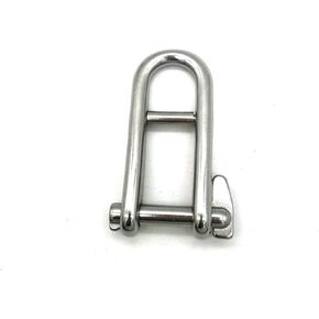 Marine Stainless Steel Keypin Halyard Flat D Boat Shackle with Bar